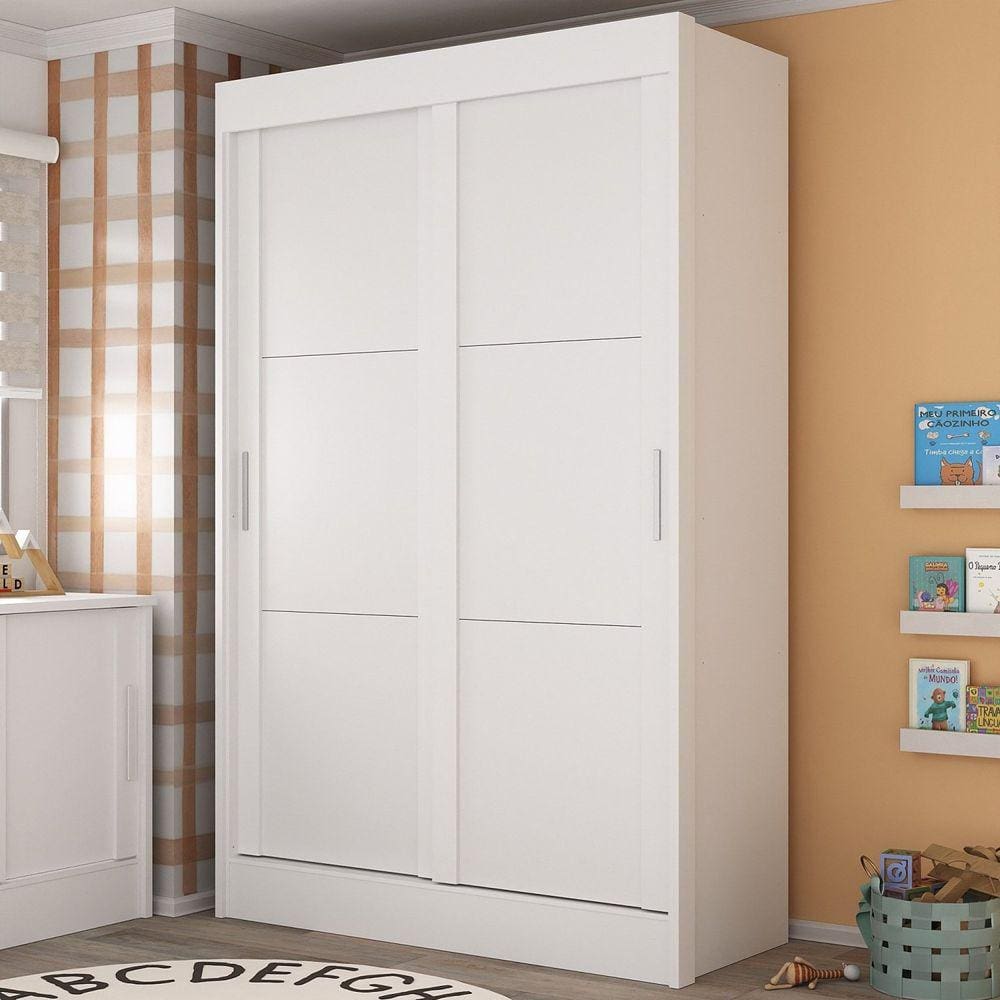 Guarda-roupa Infantil Flex 2 Portas 2 Gavetas Maya Espresso Móveis Branco