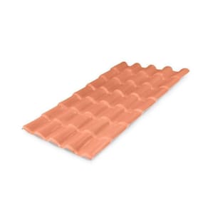 Kit com 15 Telhas Pvc Colonial 88x262cm Ceramica
