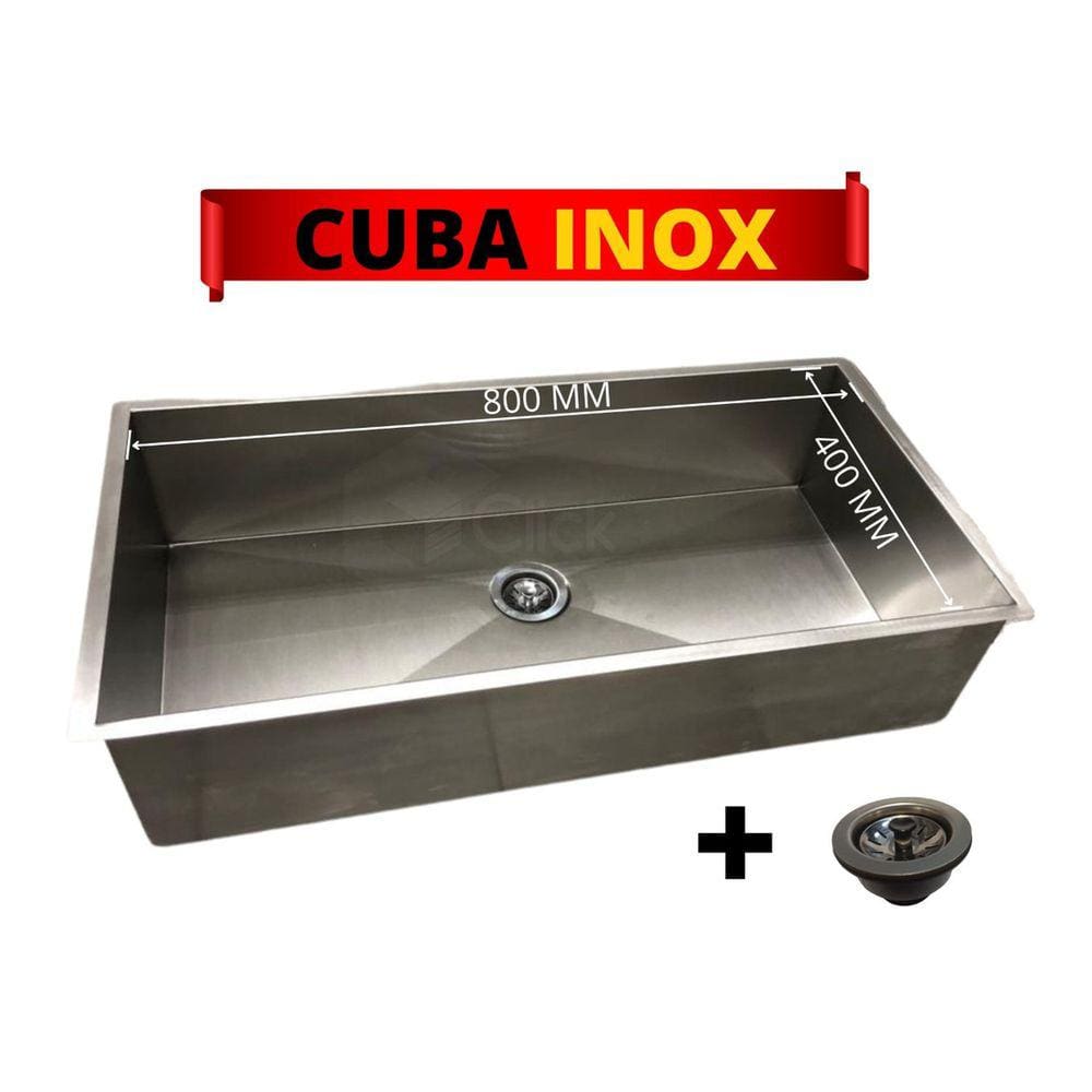 Lavatorio De Cozinha Aço Inox 80x40 P/ Todos Ambientes