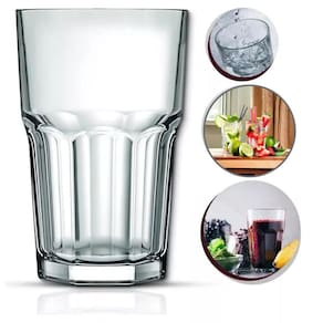 Jogo Copos de Vidro Água Suco Drink Refrigerante 350ml 6un Lehaví