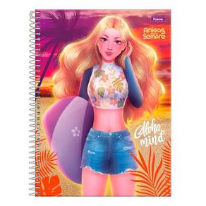 Caderno Espiral Amigas Sempre Capa Dura 160F 10Mat Grande