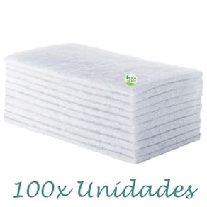 Fibra Branca Macia Superfícies Delicadas Kit 100 Unidades
