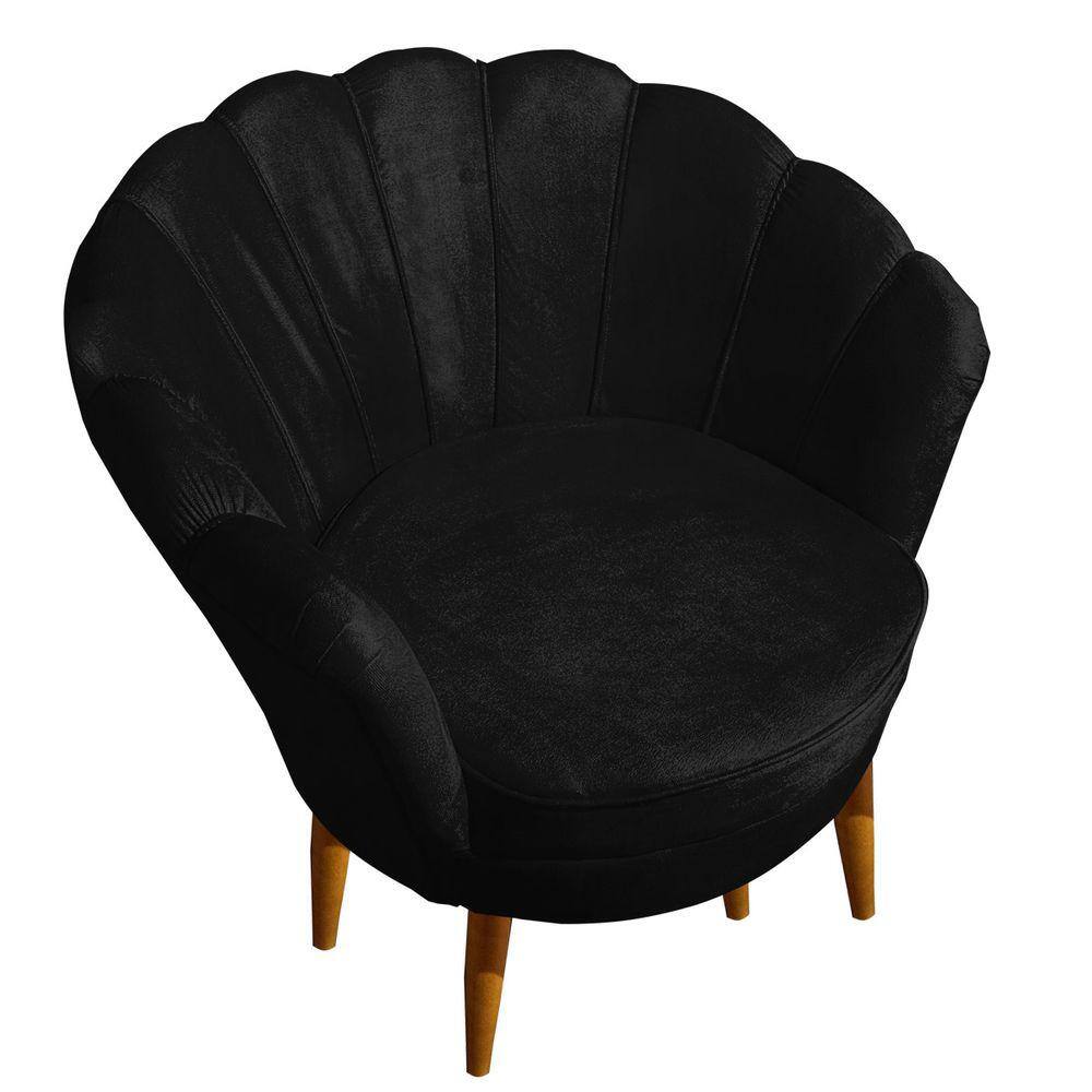 Poltrona Decorativa Petala Preto