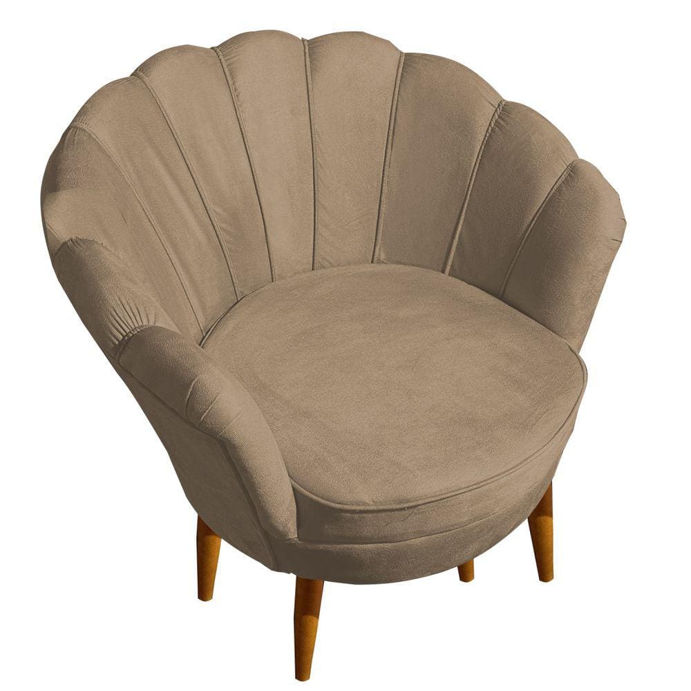 Poltrona Decorativa Petala Capuccino