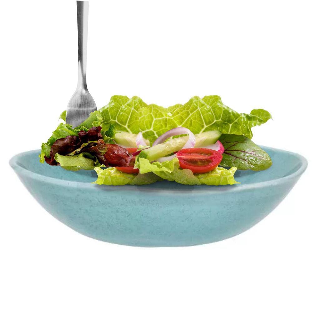 Bowl Tigela Saladeira Porcelana Cumbuca Ryo Blue Bay 1,6L