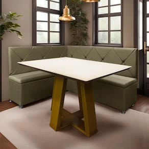 Canto Alemão 4 Lugares para Lanchonete 1,25x1,60m Marrom SOFA STORE
