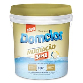 Cloro Ativo Para Piscina DICLORO Multiação 3 em 1 DOMCLOR 10KG