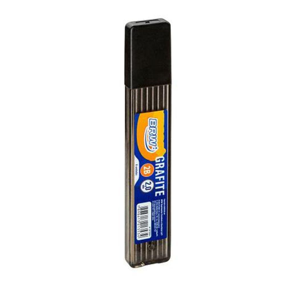 Grafite 2.0mm 2B Tubo c/ 6 grafites cada - BRW