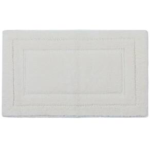 Tapete de Banheiro Microfibra Base Látex Antiderrapante Vizapi Golden 50x80cm Branco