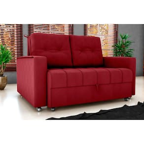 Sofá Cama Drika Masserati Vermelho E404 - Matrix