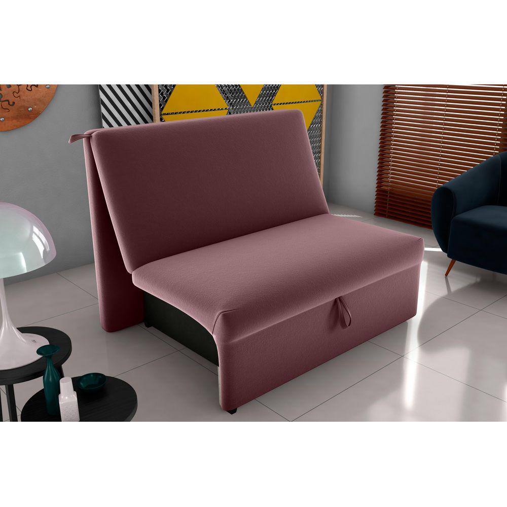 Sofá Cama Malu Veludo Rose E431 - Matrix