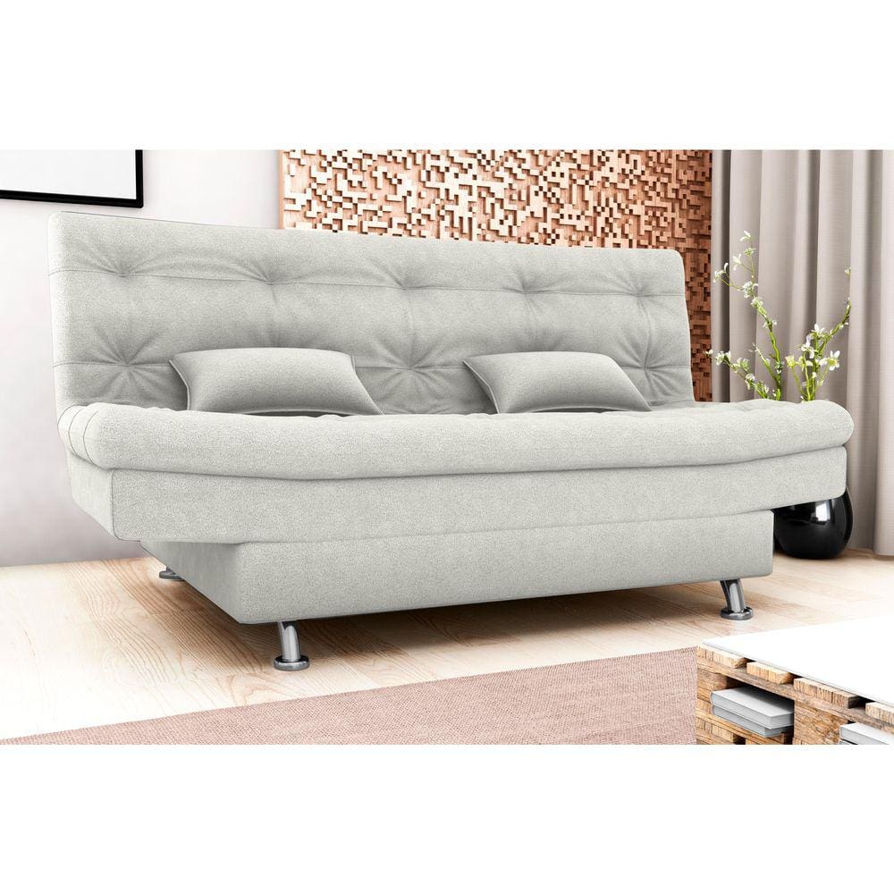 Sofá Cama Salomé Boucle Bege F492 - Matrix