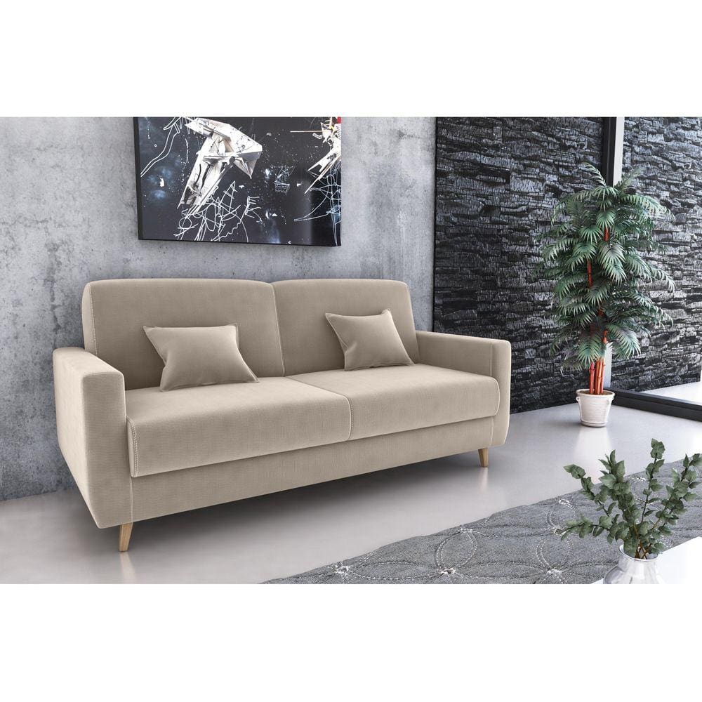 Sofá Cama Emilia Suede Bege B251 – Matrix