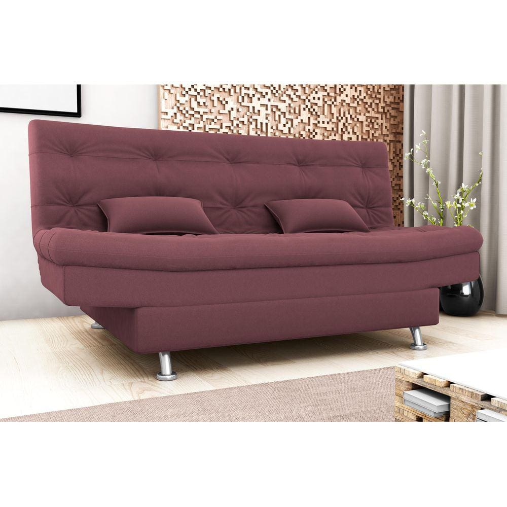 Sofá Cama Salomé Veludo Rose E431 - Matrix