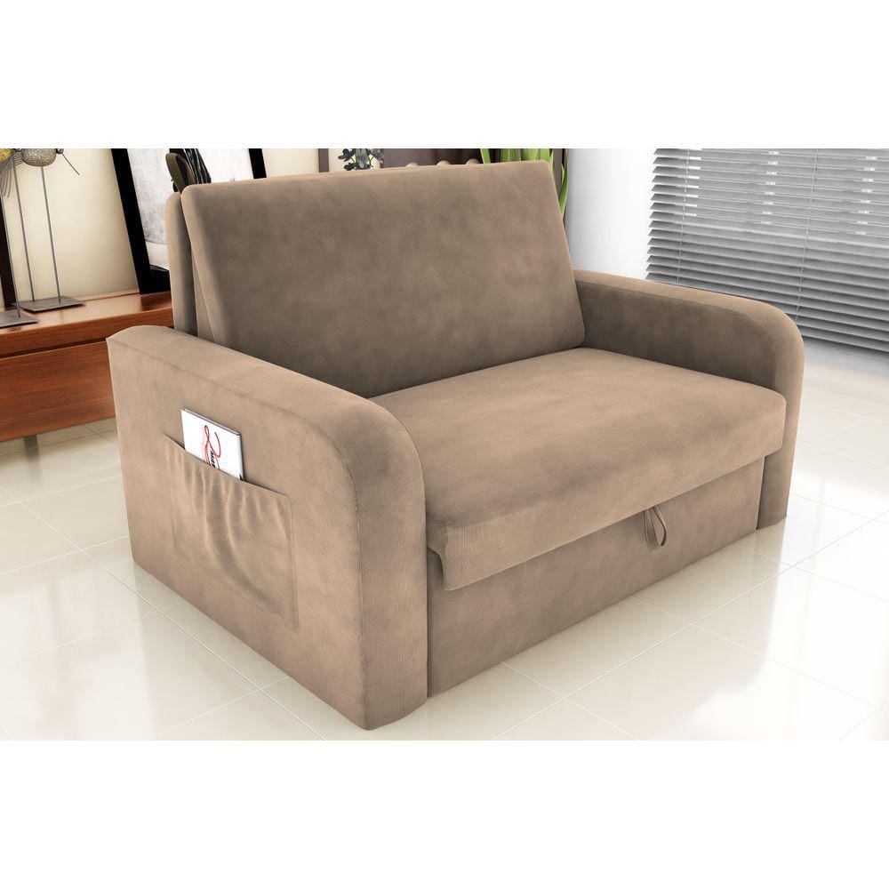 Sofá Cama Daiane Suede Bege B251 – Matrix