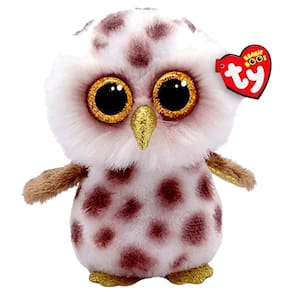 Pelúcia Ty Beanie Boo Corujinha Whoolie Olhinhos de Glitter