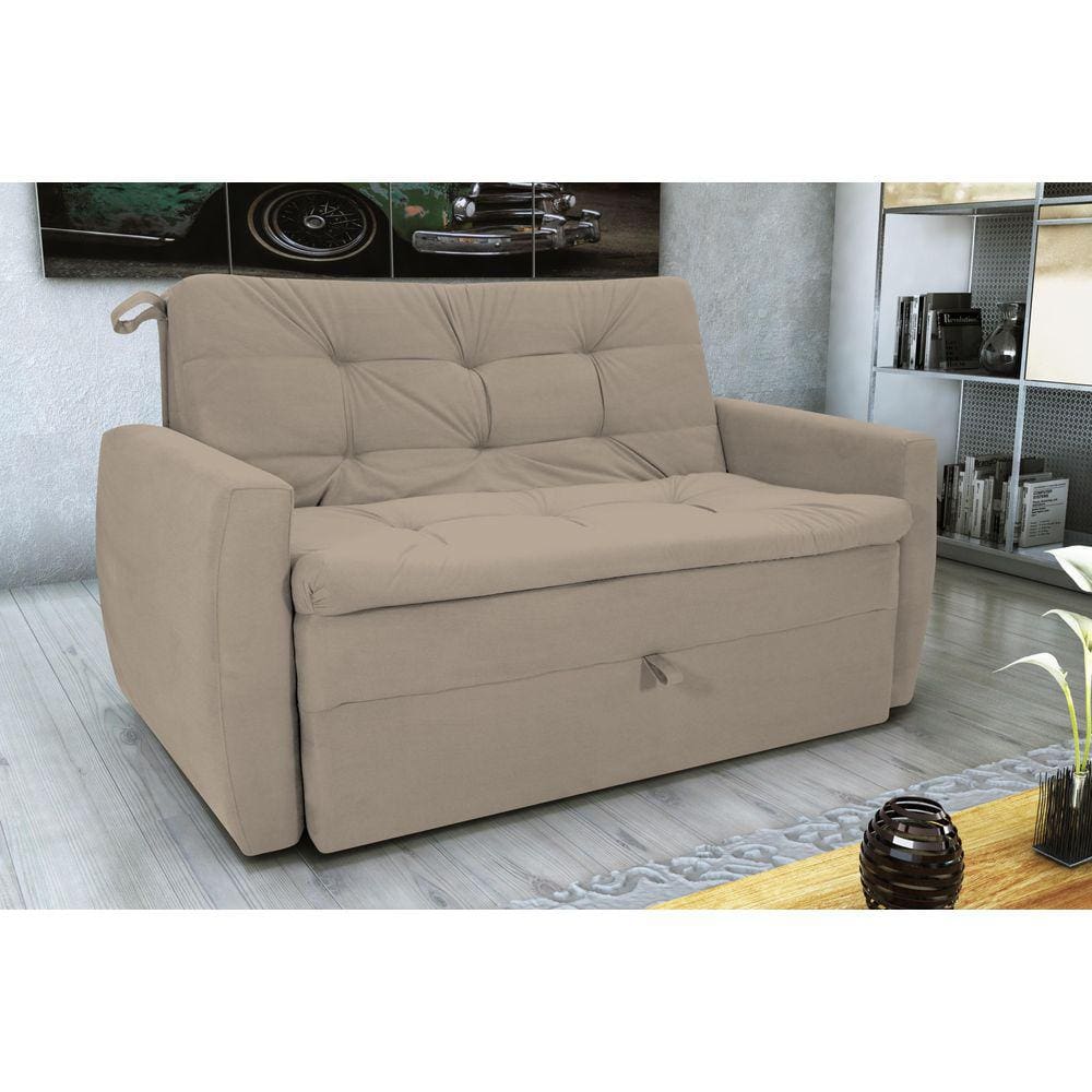 Sofá Cama Meg Suede Bege B251 – Matrix