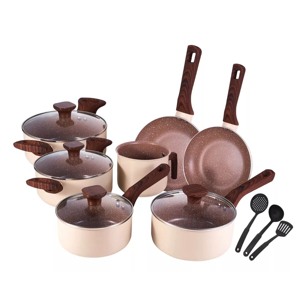 Kit Jogo de Panelas com Revestimento Cerâmico 10 Peças Indução Mimo Style