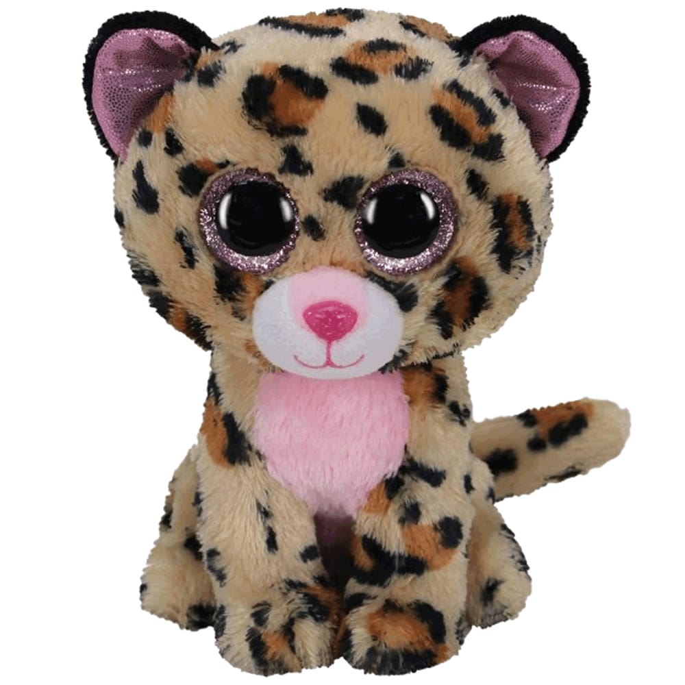 Pelúcia Ty Beanie Boo Oncinha Livvie com Olhinhos de Glitter