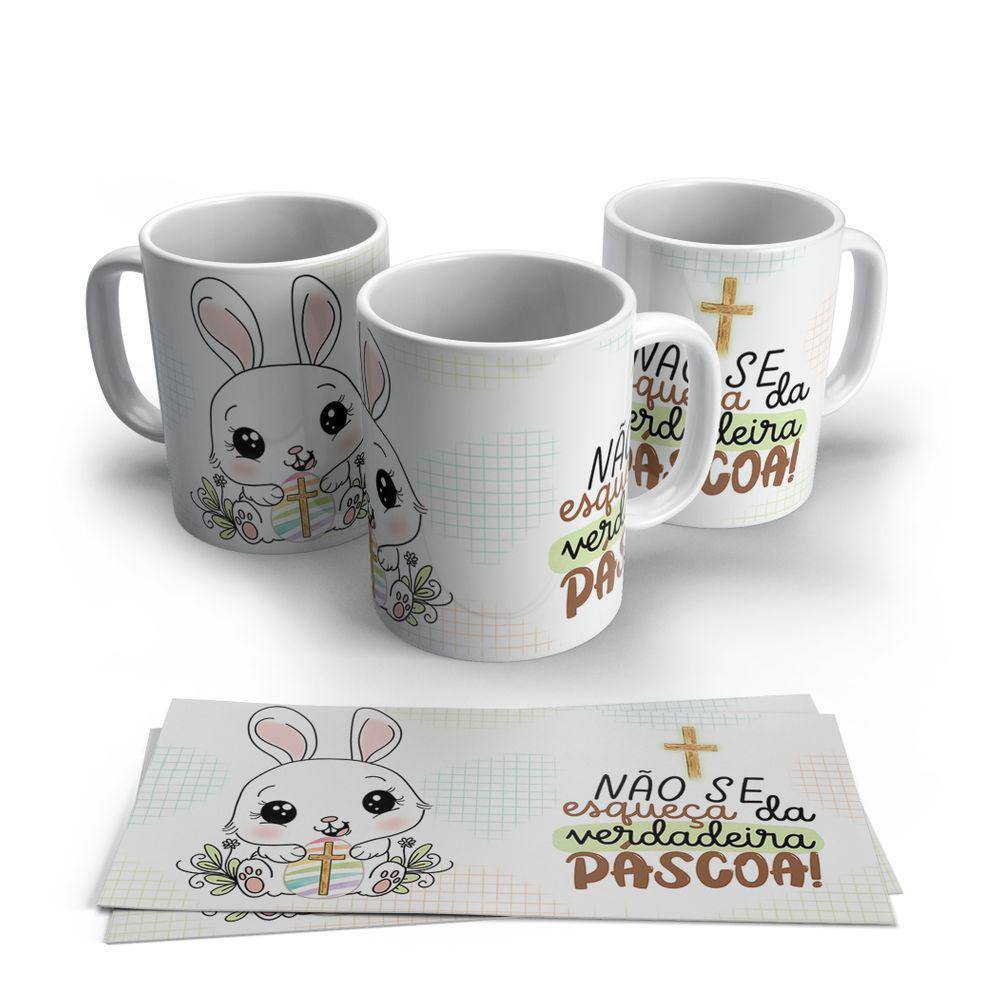 Caneca de Porcelana Pascoa modelo 21