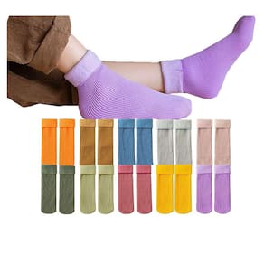 Kit Meia Infantil Térmica Canelada Fleece: 10 Pares