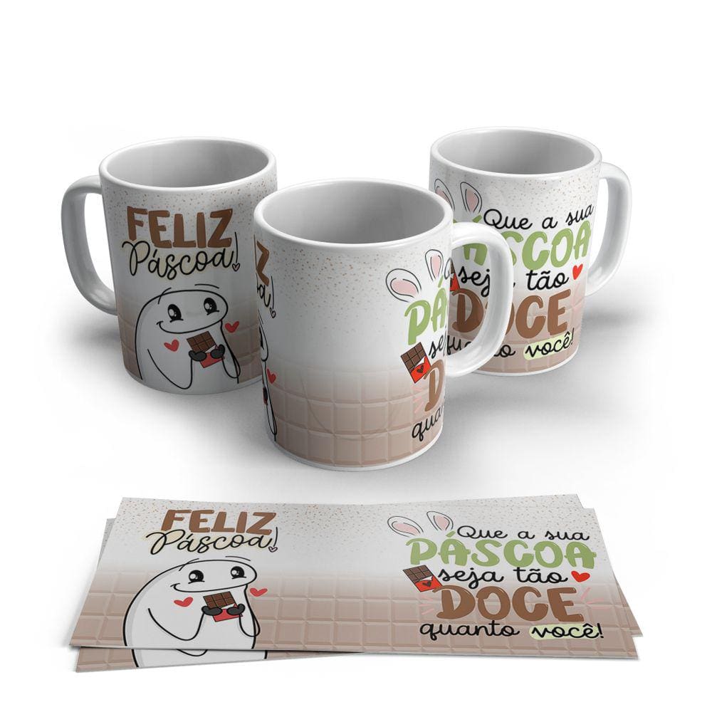Caneca de Porcelana Pascoa modelo 31