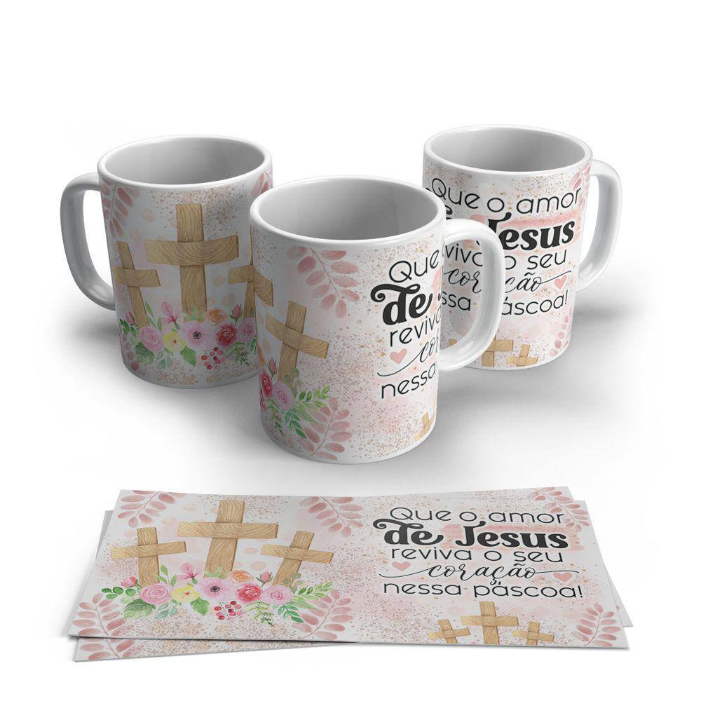 Caneca de Porcelana Pascoa modelo 48