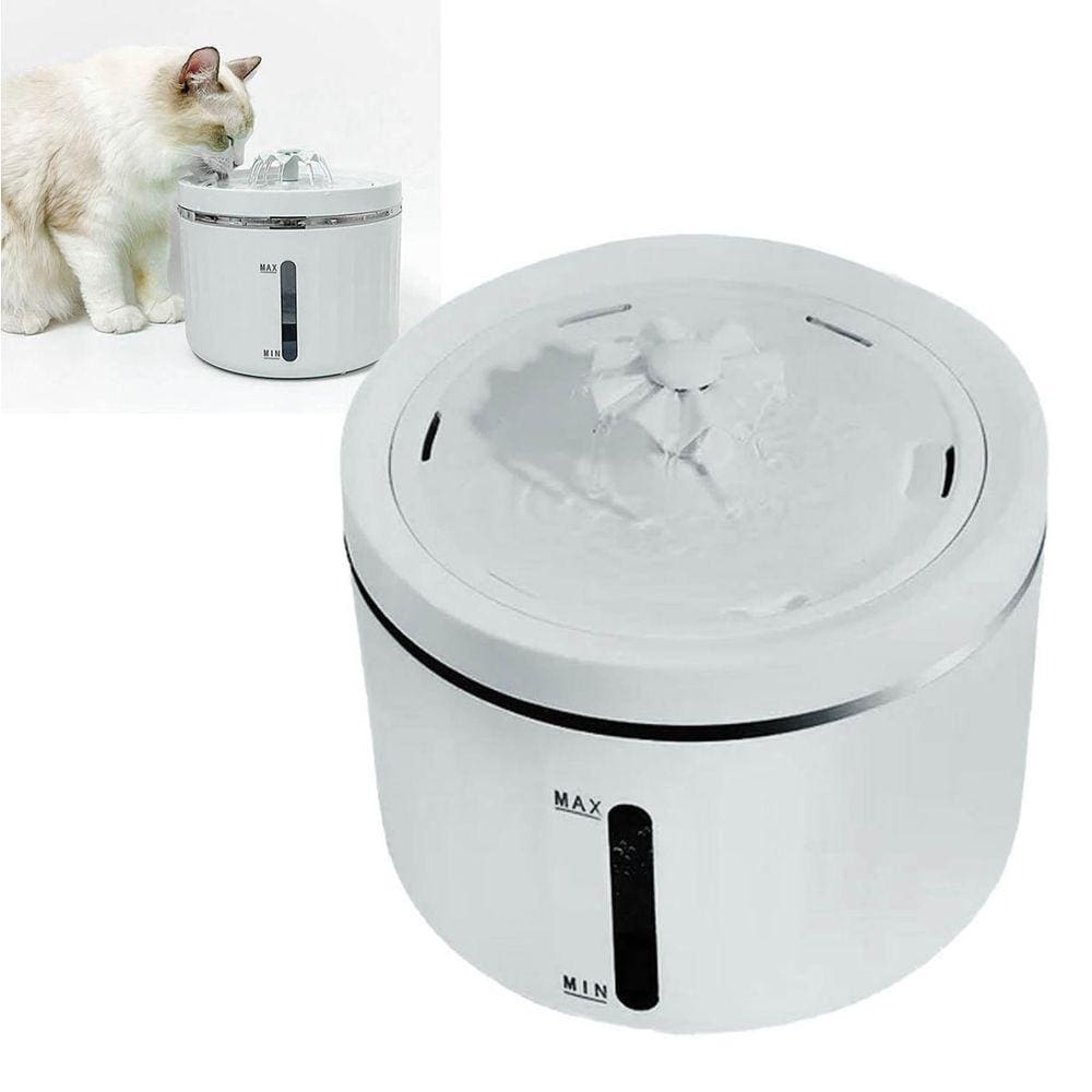 Fonte de Agua Bebedouro Gato Cachorro Cao Pet Reservatorio 2 Litros Automatico Animal de Estimaçao Filtro Nivel de Agua Potavel Silencioso Hidrataçao