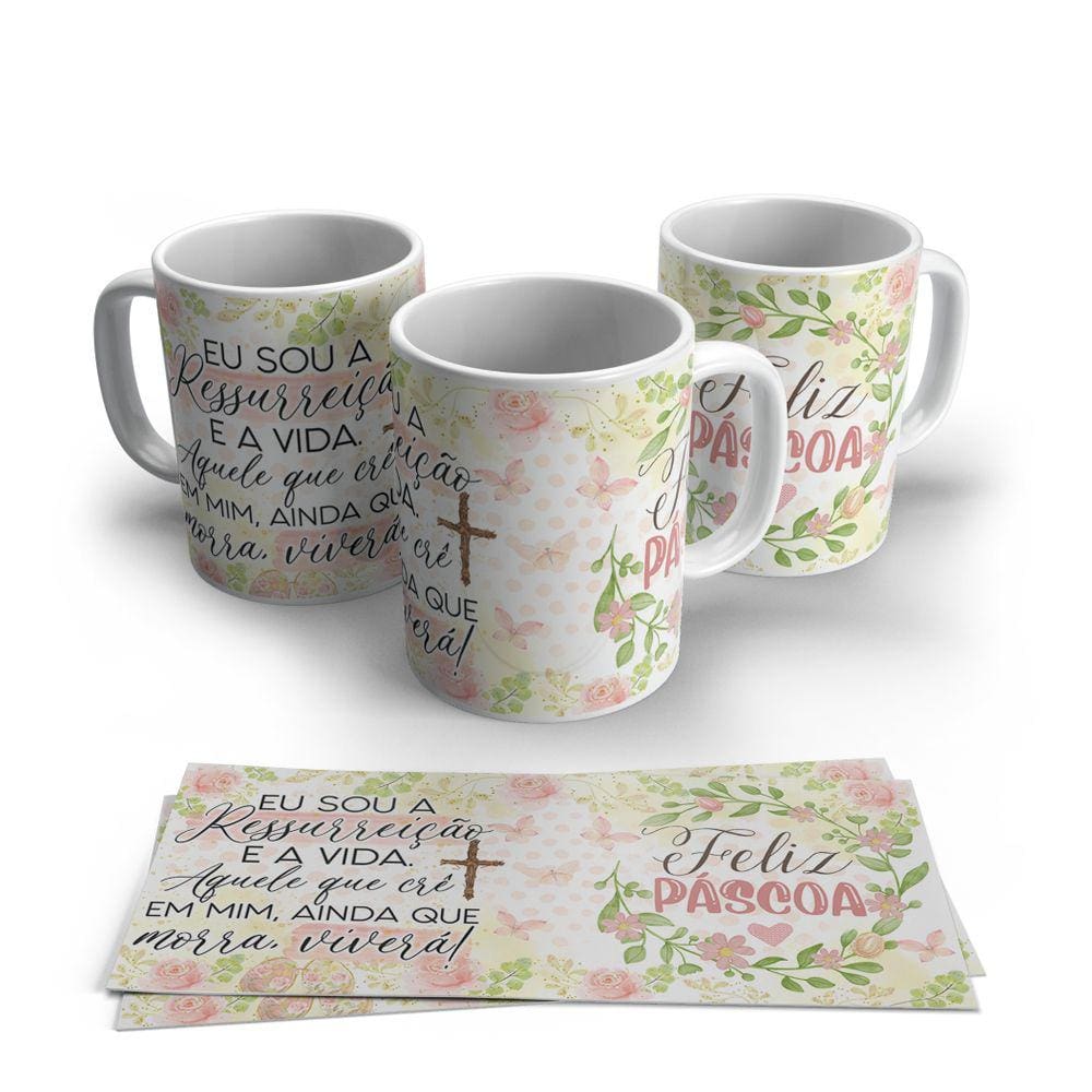 Caneca de Porcelana Pascoa modelo 63