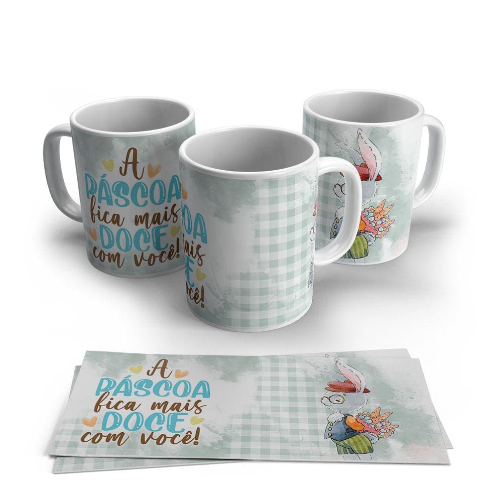 Caneca de Porcelana Pascoa modelo 62