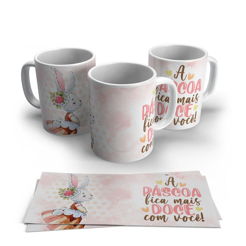 Caneca de Porcelana Pascoa modelo 61