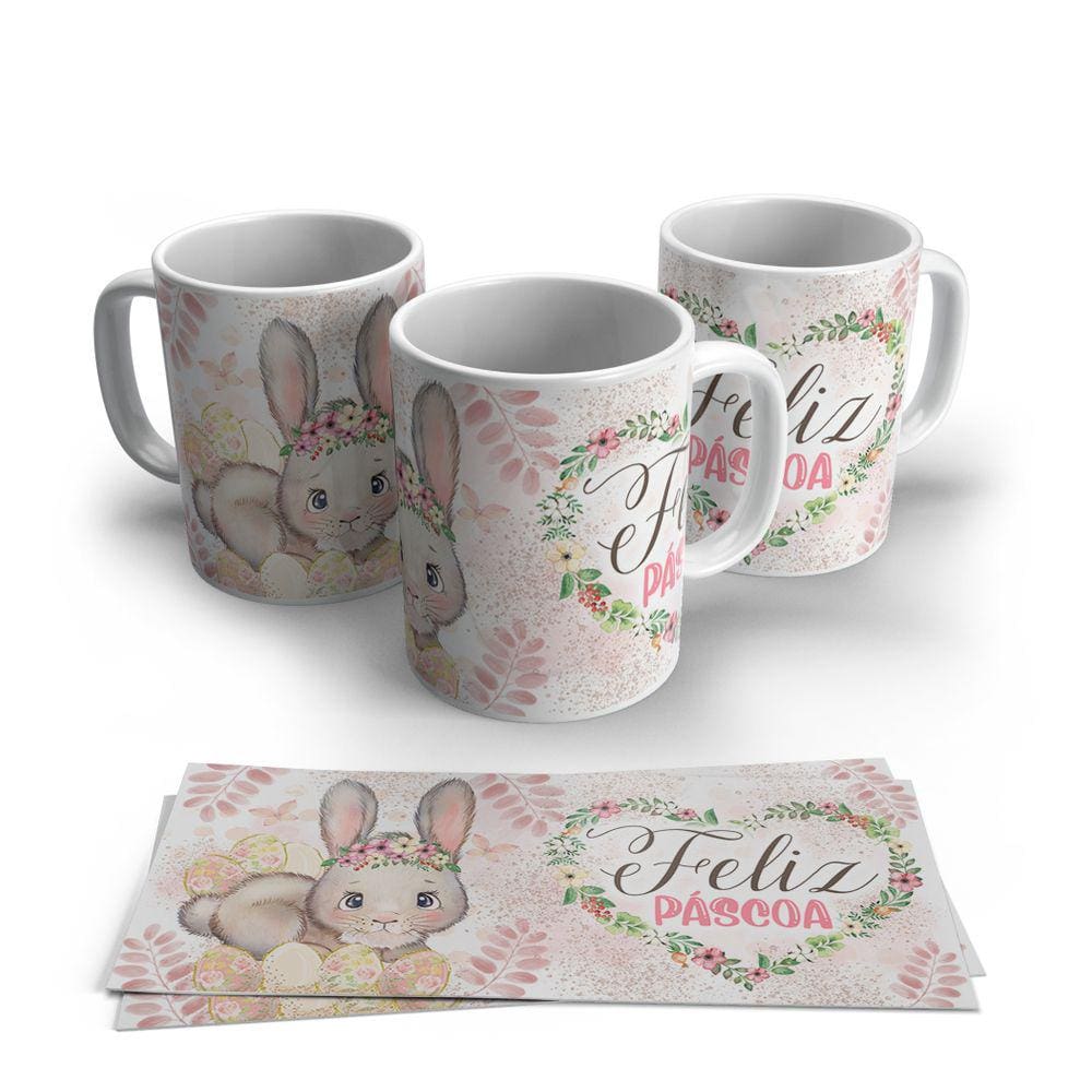 Caneca de Porcelana Pascoa modelo 67