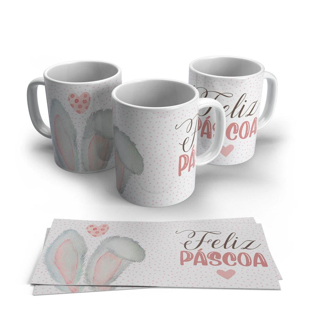 Caneca de Porcelana Pascoa modelo 70