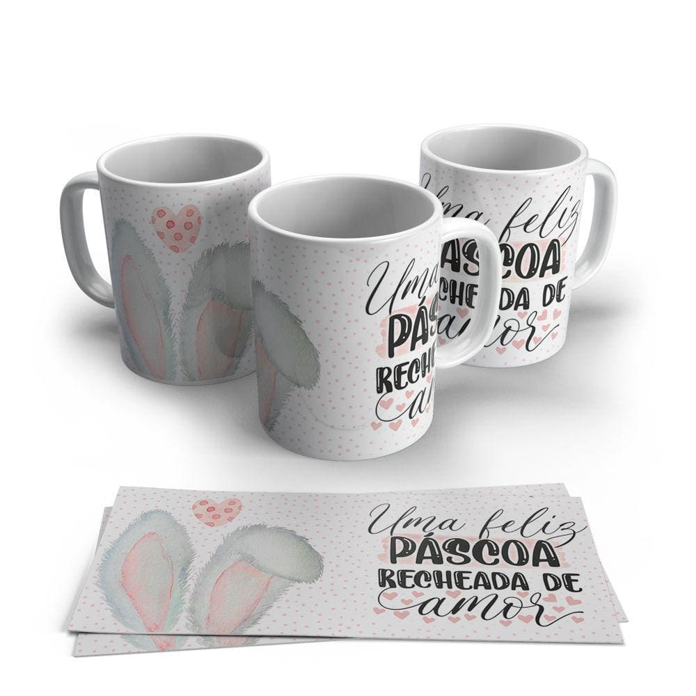 Caneca de Porcelana Pascoa modelo 71