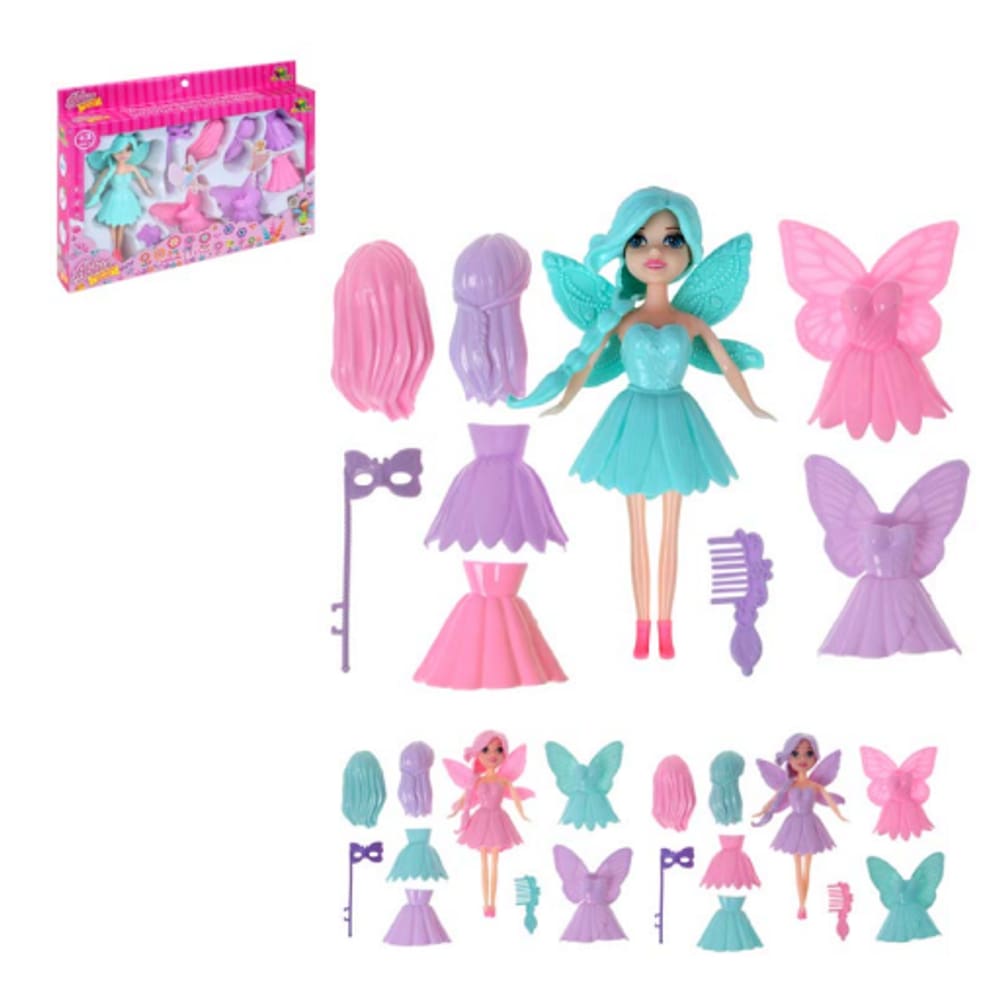 Kit Guarda Roupa Divertido Fada Abbie Art Brink 09 Peças