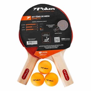 Kit Raquete E Bolinha Effect Ii 09147-Lar - Vermelho/Laranja U