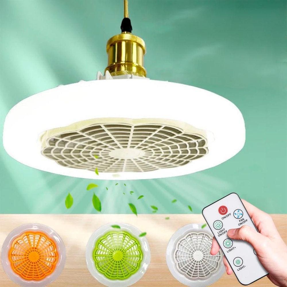 Ventilador De Teto Com Led E Controle Remoto Luz Ajustável