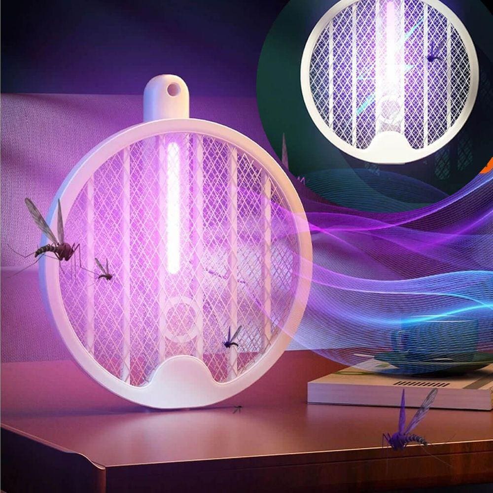 Raquete Eletrica Mata Mosquito Insetos Recarregavel Mosca
