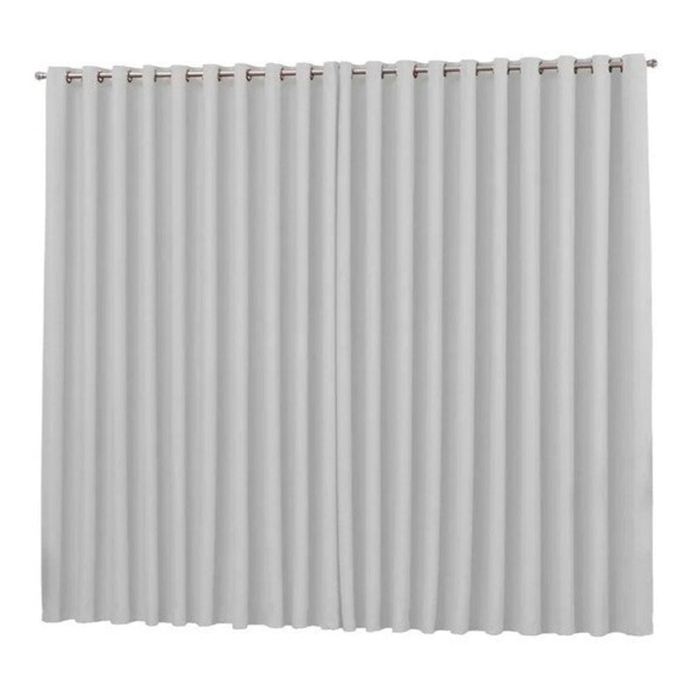cortina sala quarto tecido blackout branco gelo 2,00x1,30