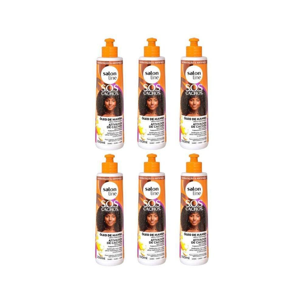 Ativador De Cachos Salon Line 300Ml Oleo De Manga- Kit C/6Un