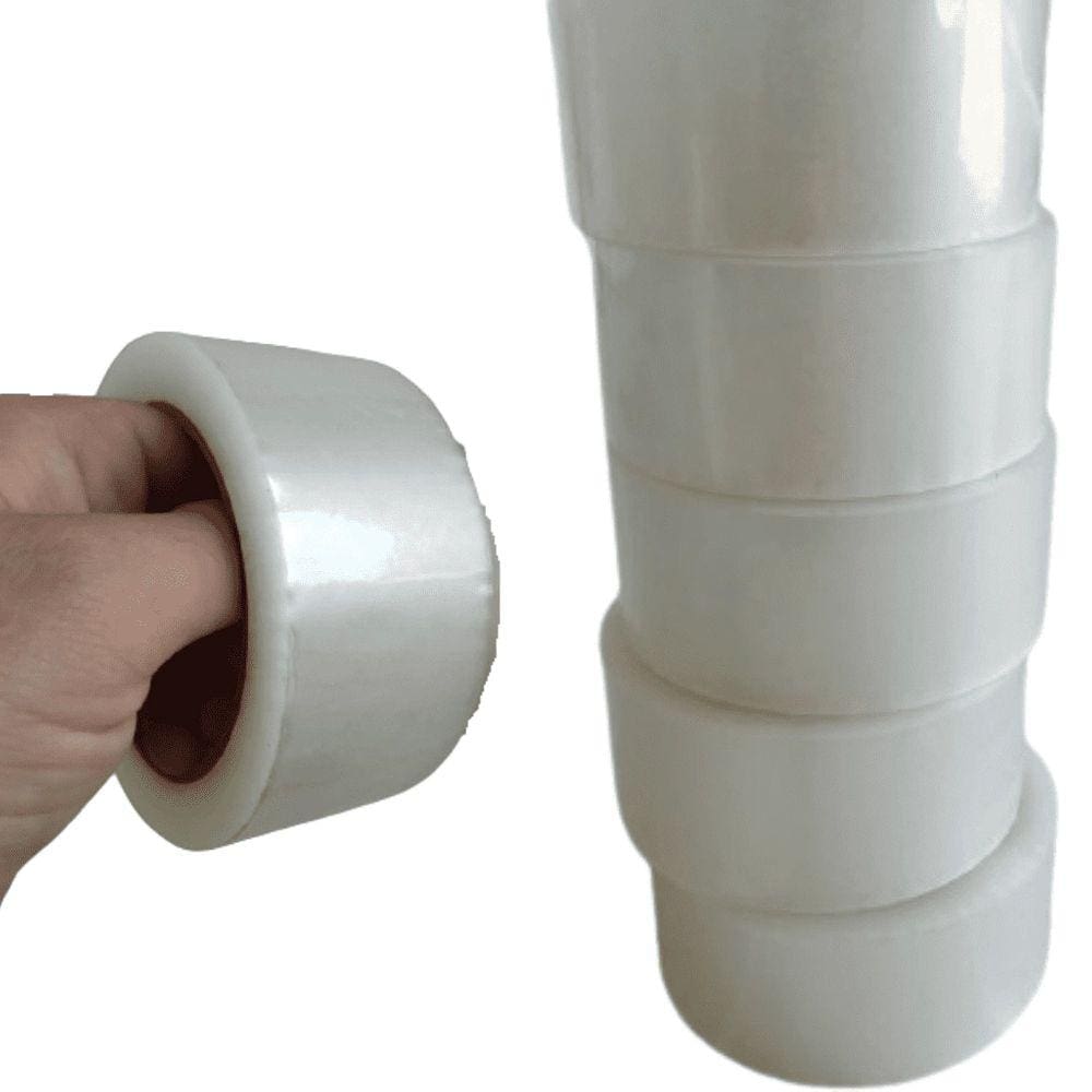 5 Fitas Adesivas 48mm X 100m Transparente 5 Rolos