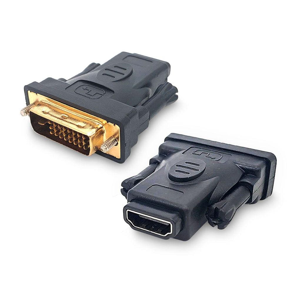 Adaptador DVI (Macho) x DMI (Fêmea) CDC, Preto - 2613