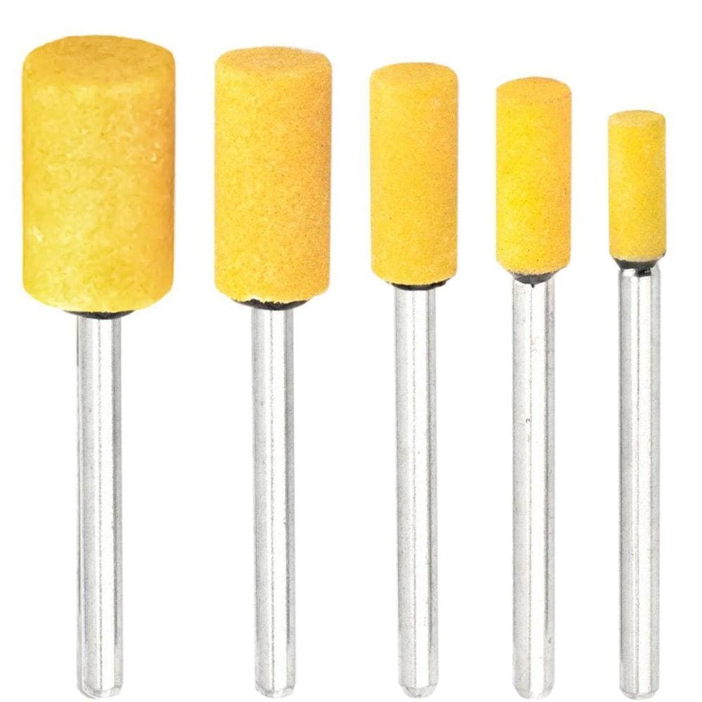 Kit 5 Pontas Montadas Amarela 4 A 10Mm Para Micro Retificas