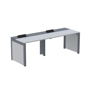 Escrivaninha Corporativa para 2 Pessoas 130x79,2cm Pscpp130 Cinza/Grafito