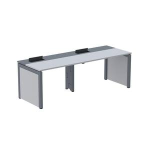 Escrivaninha Corporativa para 2 Pessoas 110x79,2cm Pscpp110 Cinza/Grafito