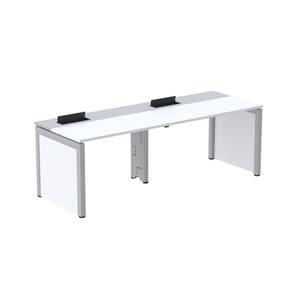 Escrivaninha Corporativa para 2 Pessoas 120x79,2cm Pscpp120 Branco/Cinza