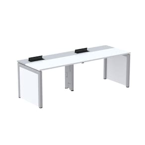Escrivaninha Corporativa para 2 Pessoas 110x79,2cm Pscpp110 Branco/Cinza