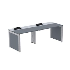 Escrivaninha Corporativa para 2 Pessoas 140x79,2cm Pscpp140 Grafito/Cinza
