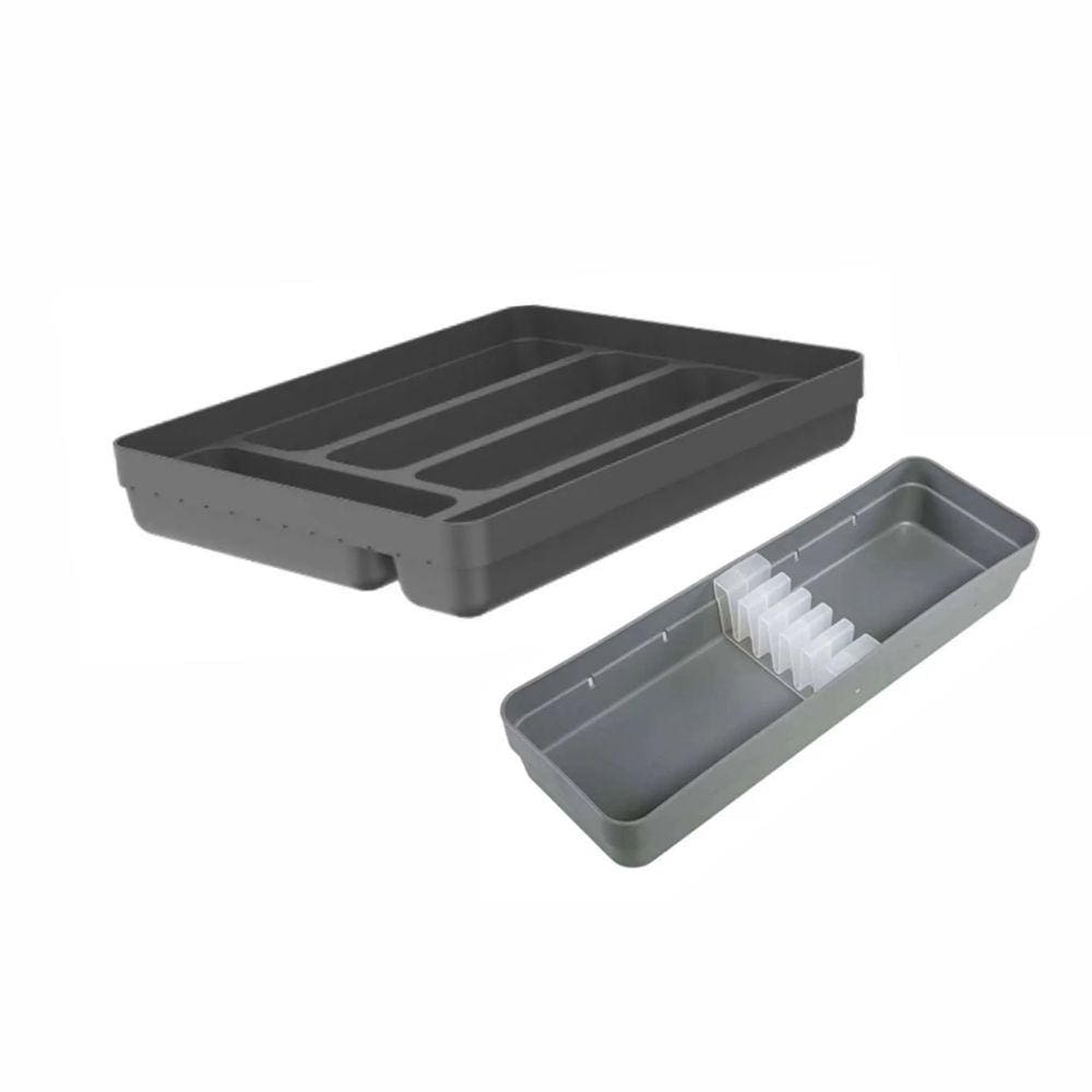 Conjunto 2 Peças Organizador De Talheres e Facas Chumbo - Ou