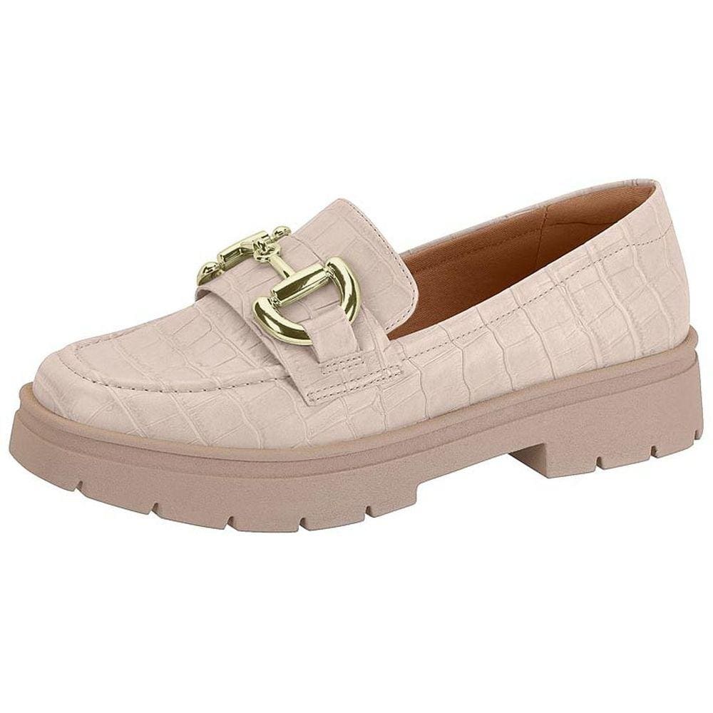 Sapato Feminino Loafer em Croco com Bridão Vizzano 1422.101
